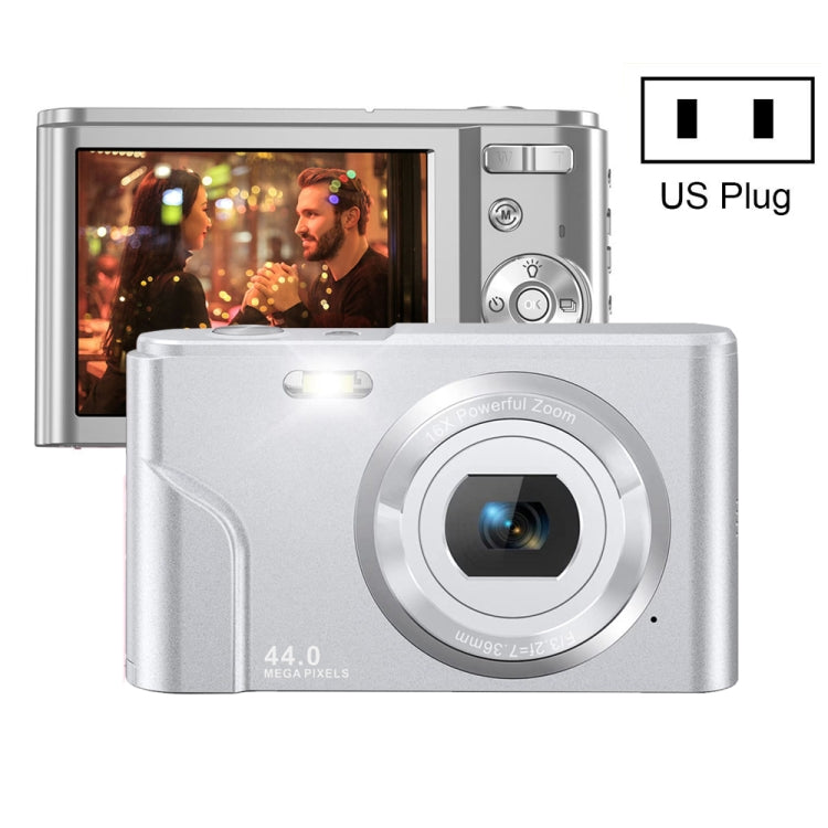 DC302 2,88 Zoll 44MP 16X Zoom 2,7K Full HD Digitalkamera Kinder-Kartenkamera, US-Stecker, DC302, US-Stecker