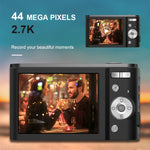 DC302 2,88 Zoll 44MP 16X Zoom 2,7K Full HD Digitalkamera Kinder-Kartenkamera, US-Stecker, DC302, US-Stecker