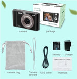 DC302 2,88 Zoll 44MP 16X Zoom 2,7K Full HD Digitalkamera Kinder-Kartenkamera, US-Stecker, DC302, US-Stecker