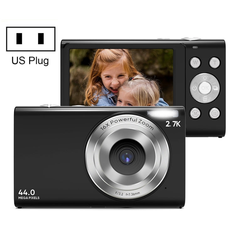 DC402 2,4 Zoll 44MP 16X Zoom 1080P Full HD Digitalkamera Kinder-Kartenkamera, US-Stecker, US-Stecker