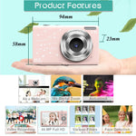 DC402 2,4 Zoll 44MP 16X Zoom 1080P Full HD Digitalkamera Kinder-Kartenkamera, EU-Stecker, EU-Stecker