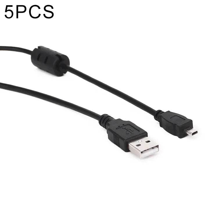 5 Stück 1,5 m Mini-8-Pin-USB-zu-USB-2.0-Daten- und Ladekabel für Nikon D5100 / D610, Mini-8-Pin-USB