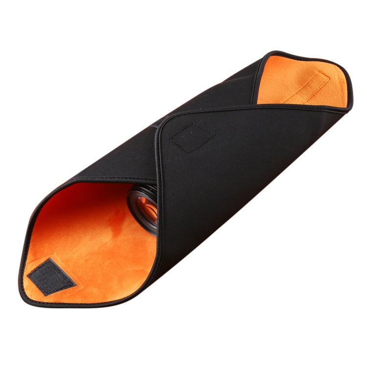 Hundertfach gefaltete Fototasche aus Stoff für Spiegelreflexkameras, Objektivtasche, dick gepolstert mit Samt, Größe: 40 x 40 cm