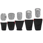 5 in 1 SLR Camera Lens Package Thickening Shockproof Neoprene Lens Storage Bag Sticky Deduction, 5 in 1