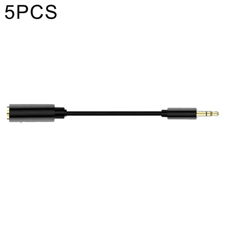 5 Stück 13 cm lange Metall-3,5-mm-Audio-4-polige Buchse auf 3-poligen Stecker Mikrofon-Adapterkabel, 4-polig auf 3-poliges Adapterkabel