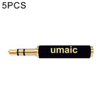 5 Stück 3,5-mm-Audio-4-polige Buchse auf 3-poligen Stecker Mikrofonadapter, 4-polig auf 3-poliger Adapter