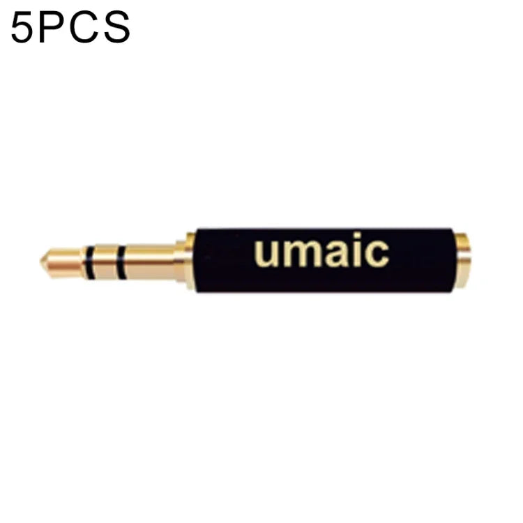 5 Stück 3,5-mm-Audio-4-polige Buchse auf 3-poligen Stecker Mikrofonadapter, 4-polig auf 3-poliger Adapter