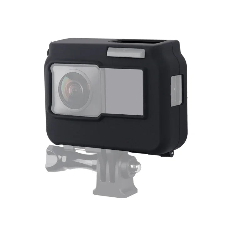 Schutzhülle aus Silikon mit Objektivdeckel für die Insta360 One R Panoramakamera (inkl. Rahmen), Panoramahülle + Objektivdeckel