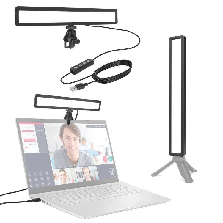 LUXCeO WS66 USB LED-Live-Videoleuchte 2500K-9000K Zweifarbige Laptop-Konferenzleuchte, WS66