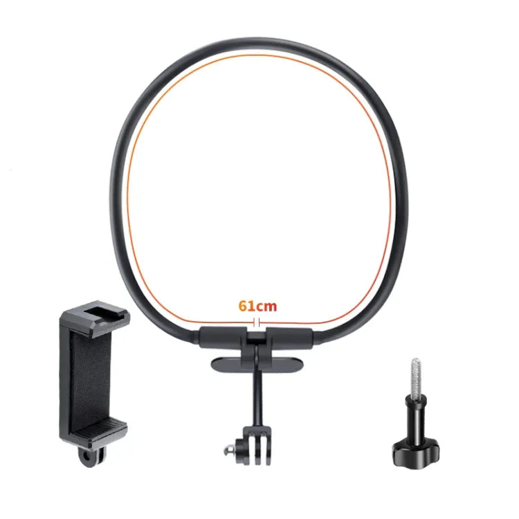 Hands Free Lazy Wearable Neck Camera Phone Holder with Phone Clamp, Extended Version, Neck Holder B