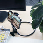 Hands Free Lazy Wearable Neck Camera Phone Holder with Phone Clamp, Extended Version, Neck Holder B