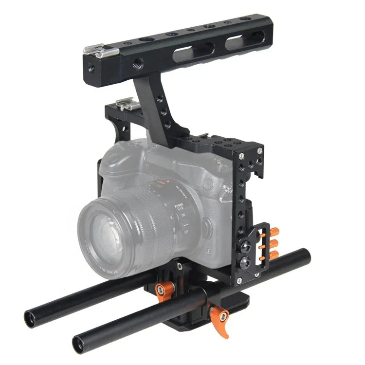 YELANGU YLG0904A Griff-Kamerakäfig-Stabilisator für Panasonic Lumix DMC-GH4 / Sony A7 &amp; A7S &amp; A7R &amp; A7RII &amp; A7SII