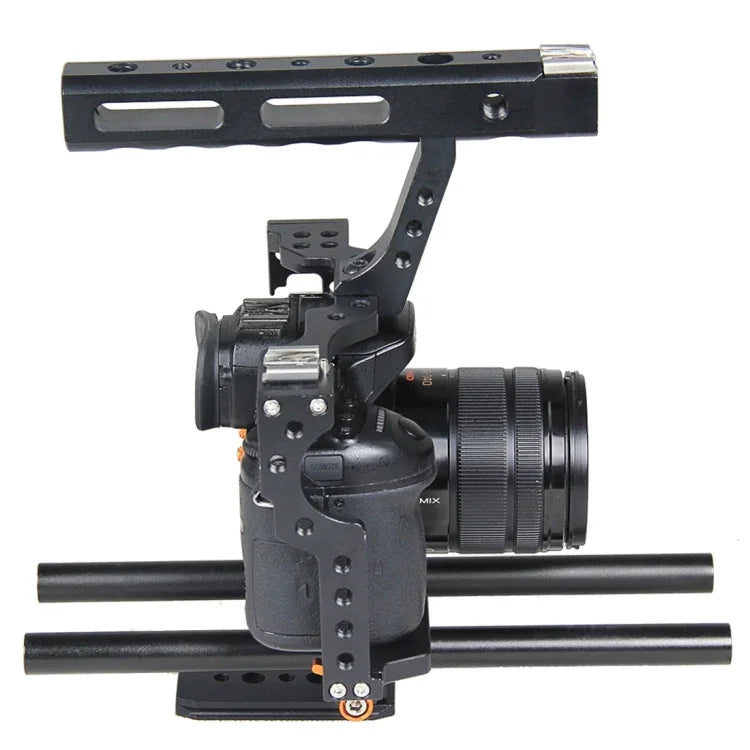 YELANGU YLG0904A Griff-Kamerakäfig-Stabilisator für Panasonic Lumix DMC-GH4 / Sony A7 &amp; A7S &amp; A7R &amp; A7RII &amp; A7SII