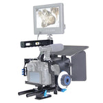 YELANGU YLG1105A Griff-Videokamera-Käfig-Stabilisator-Kit mit Matte Box &amp; Follow Focus für Panasonic Lumix DMC-GH4 &amp; G7 / Sony A7 &amp; A7S &amp; A7R &amp; A7RII &amp; A7SII, YLG1105A