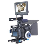 YELANGU YLG1105A Griff-Videokamera-Käfig-Stabilisator-Kit mit Matte Box &amp; Follow Focus für Panasonic Lumix DMC-GH4 &amp; G7 / Sony A7 &amp; A7S &amp; A7R &amp; A7RII &amp; A7SII, YLG1105A