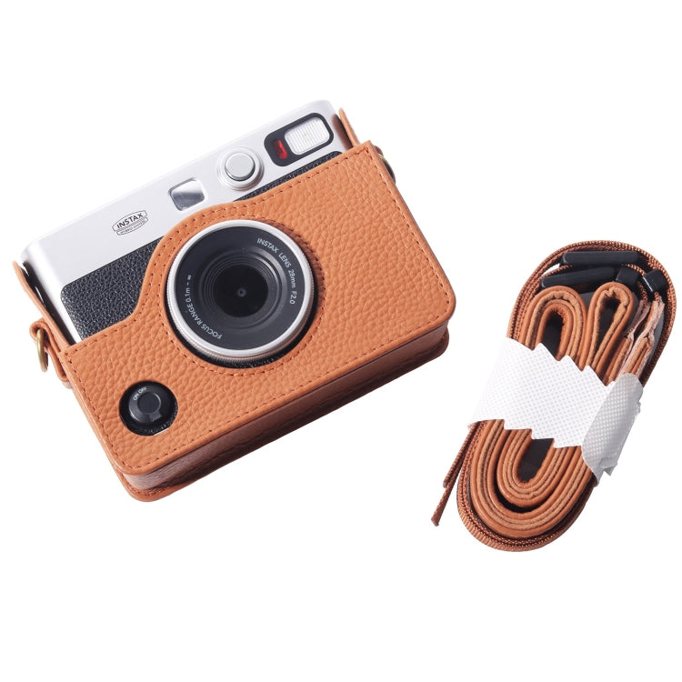 Echte Ledertasche mit Tragegurt für die FUJIFILM instax mini Evo Ganzkörperkamera