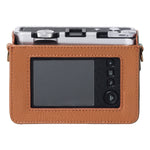 Echte Ledertasche mit Tragegurt für die FUJIFILM instax mini Evo Ganzkörperkamera