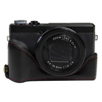 Halbtasche aus PU-Leder mit 1/4-Zoll-Gewinde für Canon G7 X Mark III / G7 X3