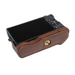 Halbtasche aus PU-Leder mit 1/4-Zoll-Gewinde für Canon G7 X Mark III / G7 X3