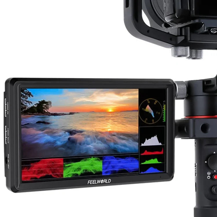 FEELWORLD FW568 V3 6-Zoll-3D-LUT-DSLR-Kamera-Feldmonitor, IPS Full HD 1920 x 1152, unterstützt HDMI-Ein- und Ausgänge, Neigearm