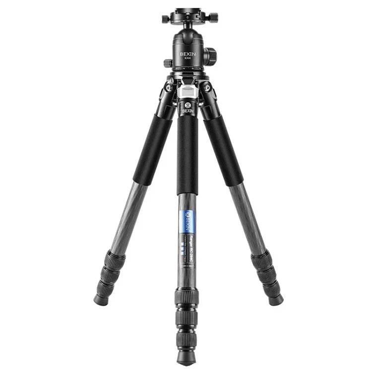 BEXIN RC294 Tragbares, zusammenklappbares Kamerastativ aus Kohlefaser mit K44 Panorama-Kugelkopf, RC294+K44