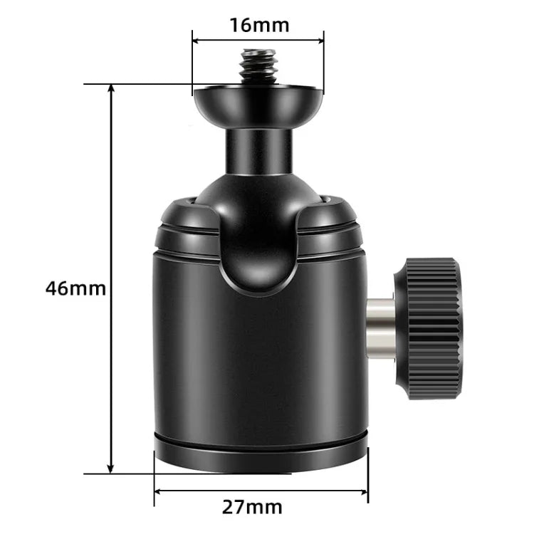 BEXIN K18A Mini-Panorama-Kugelkopf aus Metall mit 360°-Drehung, K18A