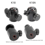 BEXIN K18A Mini-Panorama-Kugelkopf aus Metall mit 360°-Drehung, K18A