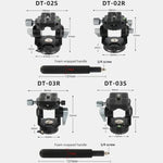 BEXIN DT-02R/S 2D 720 Degree Panorama Heavy Duty Tripod Action Fluid Drag Head with Quick Release Plate, DT-02R/S