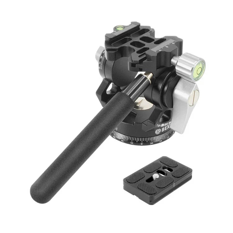 BEXIN DT-02S/S 2D 360° Panorama-Stativkopf mit Fluid-Dämpfung und Schnellwechselplatte, DT-02S/S