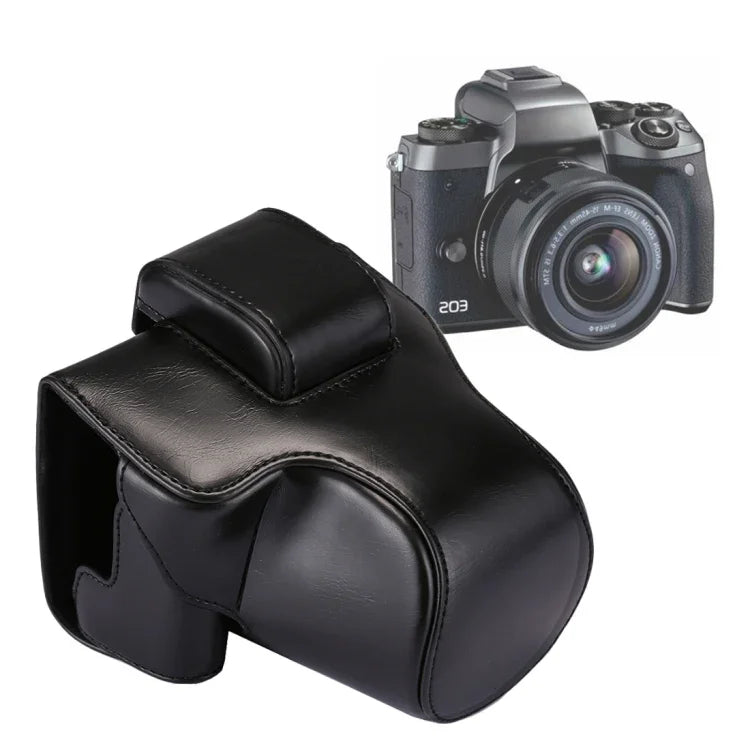 Ganzkörper-Kameratasche aus PU-Leder mit Tragegurt für Canon EOS M5, für EOS M5