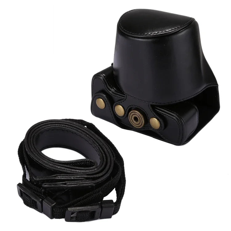 Full Body Camera PU Leather Case Bag with Strap for Canon EOS M5, For EOS M5