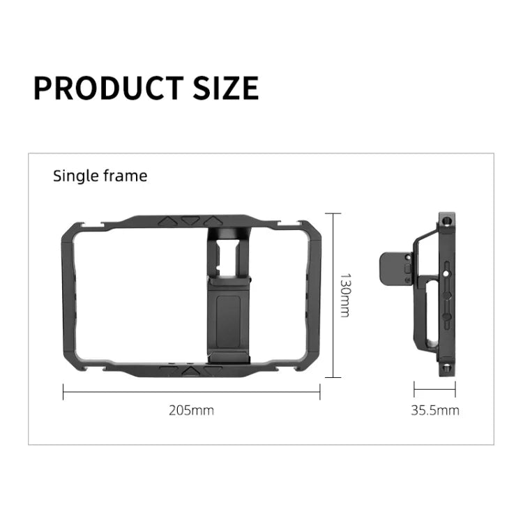 YELANGU LW-B01-1 Vlogging Live-Übertragung Smartphone Video Rig Metallkäfig, LW-B01-1