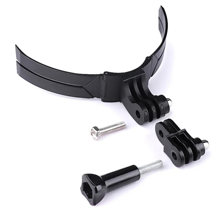 Faltbares, biegsames Action-Kamera-Handy-Helmhalterungsset mit J-Haken-Schnalle, drehbarer Handyklemme und Adapter, faltbare, biegsame Halterung
