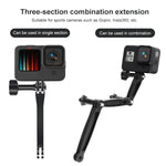 3-in-1-Gelenk-Verlängerungsarm aus Aluminium für GoPro, Insta360, DJI und andere Action-Kameras, 3 in 1