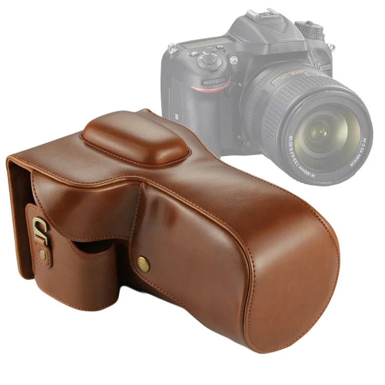 Ganzkörper-Kameratasche aus PU-Leder für Nikon D7200 / D7100 / D7000 (18-200 / 18-140mm Objektiv), für D7200