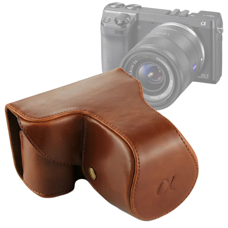 Ganzkörper-Kameratasche aus PU-Leder mit Tragegurt für Sony NEX 7 / F3 (18-55mm Objektiv), für Sony NEX 7 / F3, für Sony NEX 7