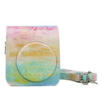 Schutzhülle aus PU-Leder mit Regenbogen-Ölgemälde-Muster für die FUJIFILM Instax Mini70 Kamera, Regenbogen-Ölgemälde
