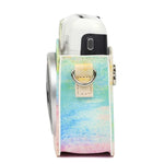 Schutzhülle aus PU-Leder mit Regenbogen-Ölgemälde-Muster für die FUJIFILM Instax Mini70 Kamera, Regenbogen-Ölgemälde