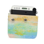 Schutzhülle aus PU-Leder mit Regenbogen-Ölgemälde-Muster für die FUJIFILM Instax Mini70 Kamera, Regenbogen-Ölgemälde