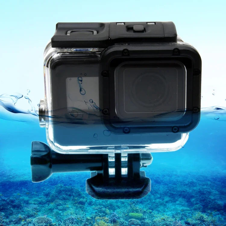 Für GoPro HERO6/5 30 m wasserdichtes Gehäuse mit Schutzhülle, inklusive hohler Rückseite, Schnallenbefestigung und Schraube. Objektiv muss nicht demontiert werden (GP413).