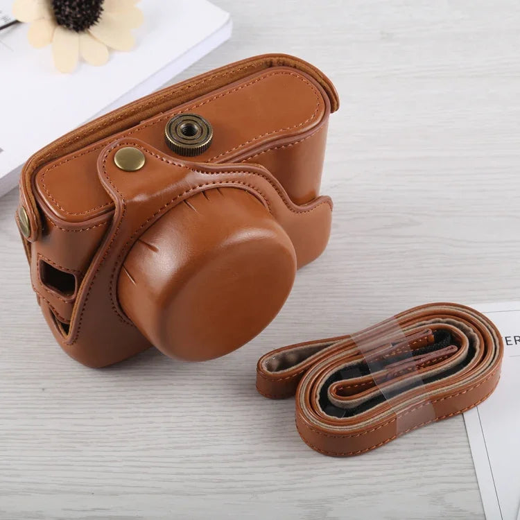 Vollformat-Kameratasche aus PU-Leder mit Tragegurt für Fujifilm X100F, für FUJI X100F