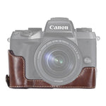 Halbtasche aus PU-Leder mit 1/4-Zoll-Gewinde für Canon EOS M5, passend für Canon M5