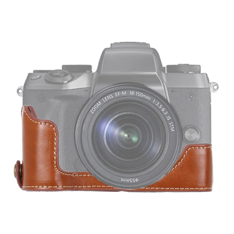 Halbtasche aus PU-Leder mit 1/4-Zoll-Gewinde für Canon EOS M5, passend für Canon M5