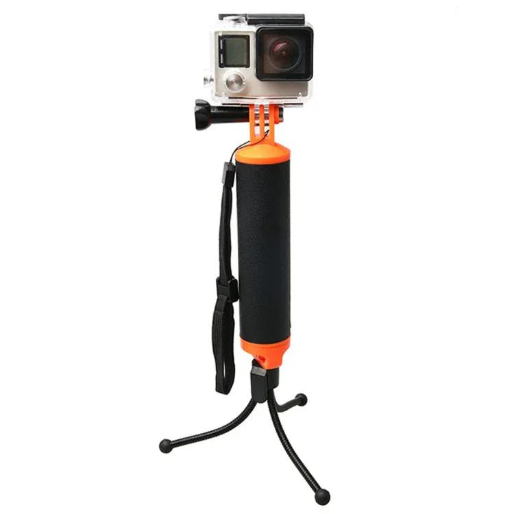 Schwimmender Griff mit Stativhalterung und verstellbarem Anti-Verlust-Gurt für GoPro, Insta360, DJI und andere Action-Kameras, Stativhalterung