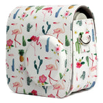 Flamingo Cactus Pattern PU Leather Protective Camera Case Bag For FUJIFILM Instax Mini 7S / 7C Camera, Flamingo Cactus