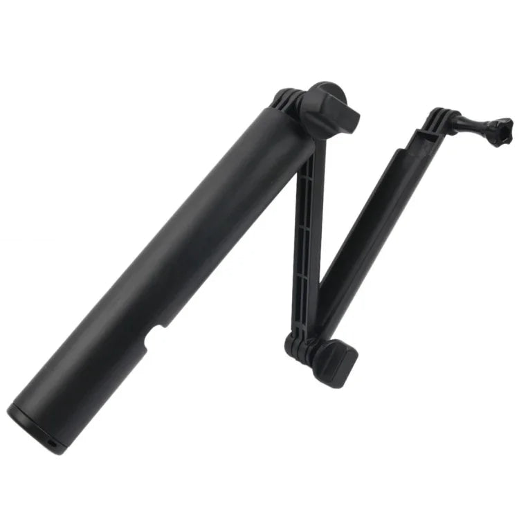 3-Wege-Einbeinstativ + Magic Mount Selfie-Stick für GoPro, Insta360, DJI und andere Action-Kameras, Länge: 24,5-63 cm, Länge: 24,5-63 cm (Schwarz)