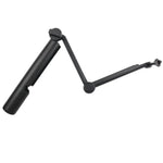 3-Wege-Einbeinstativ + Magic Mount Selfie-Stick für GoPro, Insta360, DJI und andere Action-Kameras, Länge: 24,5-63 cm, Länge: 24,5-63 cm (Schwarz)