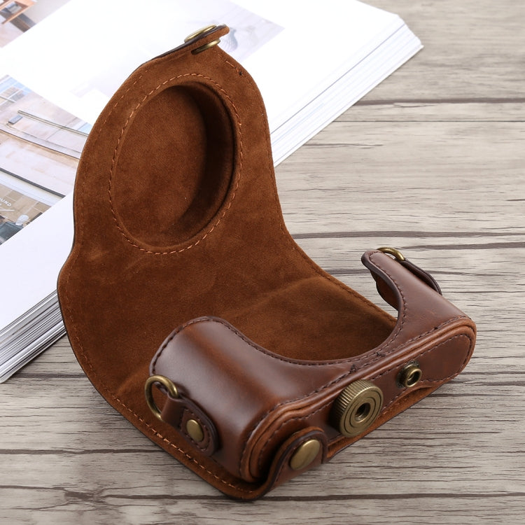 Ganzkörper-Kameratasche aus PU-Leder mit Tragegurt für Sony DSC-HX90, für Sony HX90