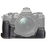 Halbtasche aus PU-Leder mit 1/4-Zoll-Gewinde für Olympus EM5 / EM5 Mark II, passend für Olympus EM5