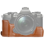 Halbtasche aus PU-Leder mit 1/4-Zoll-Gewinde für Olympus EM5 / EM5 Mark II, passend für Olympus EM5